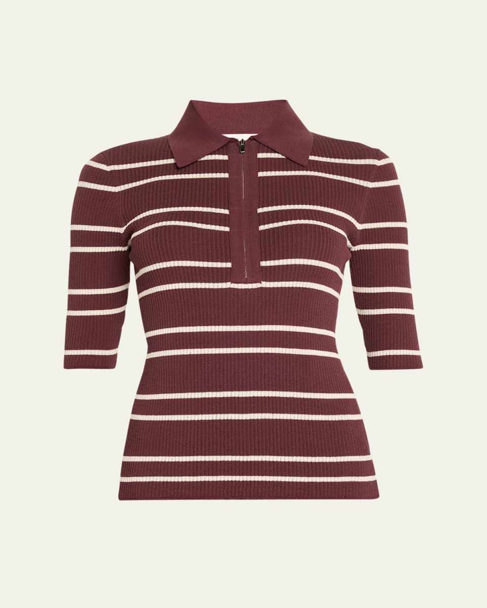 Cooper Stripe Fine Ribbed Top